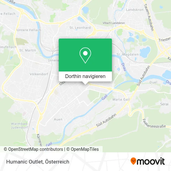 Humanic Outlet Karte