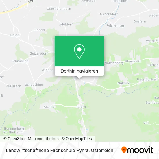 Landwirtschaftliche Fachschule Pyhra Karte