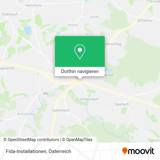 Fida-Installationen Karte