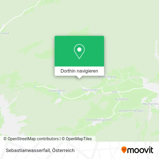 Sebastianwasserfall Karte