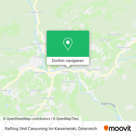 Rafting Und Canyoning Im Kaiserwinkl Karte