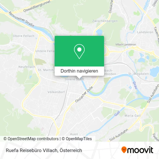Ruefa Reisebüro Villach Karte