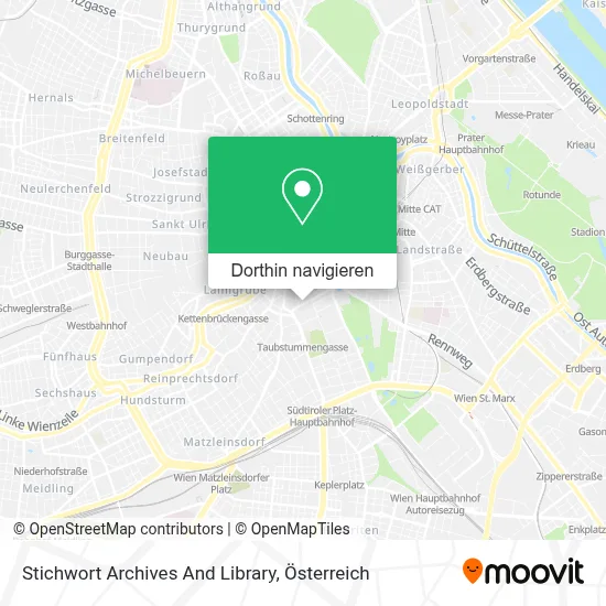 Stichwort Archives And Library Karte