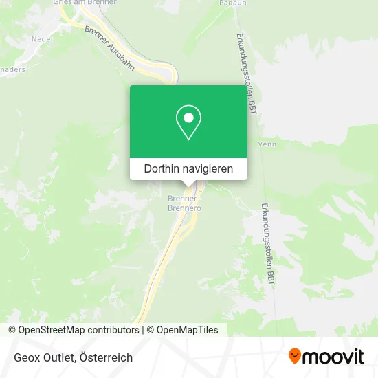Geox Outlet Karte