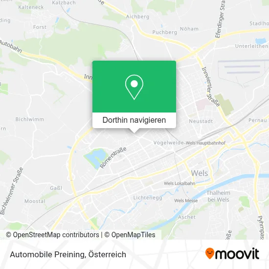 Automobile Preining Karte