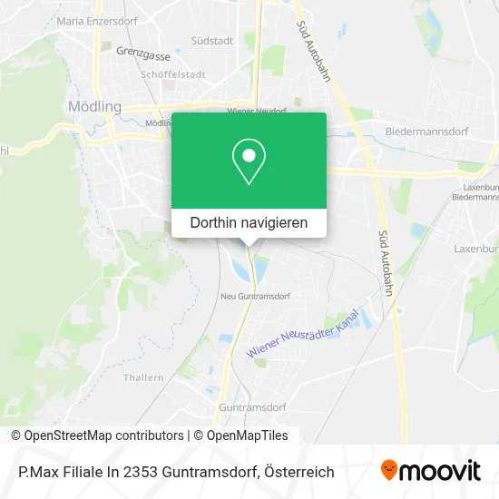 P.Max Filiale In 2353 Guntramsdorf Karte