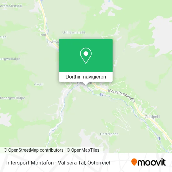 Intersport Montafon - Valisera Tal Karte