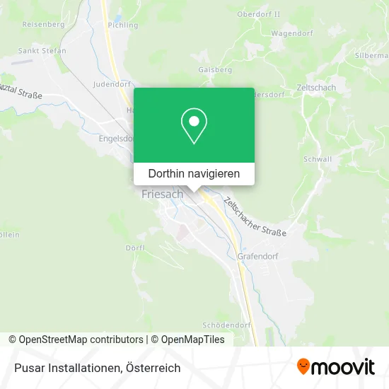 Pusar Installationen Karte