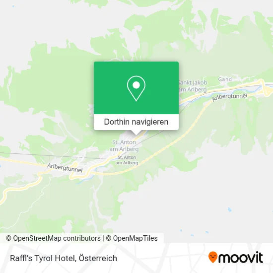 Raffl's Tyrol Hotel Karte