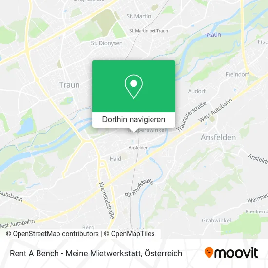 Rent A Bench - Meine Mietwerkstatt Karte
