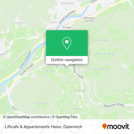 Liftcafe & Appartements Heisn Karte