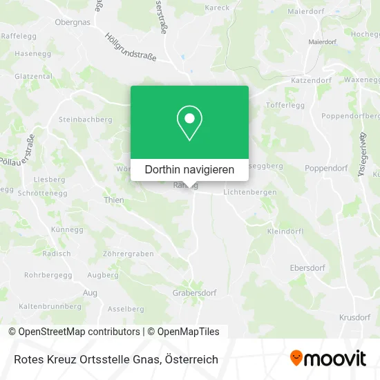 Rotes Kreuz Ortsstelle Gnas Karte