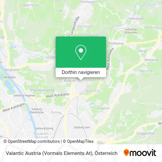 Valantic Austria (Vormals Elements.At) Karte