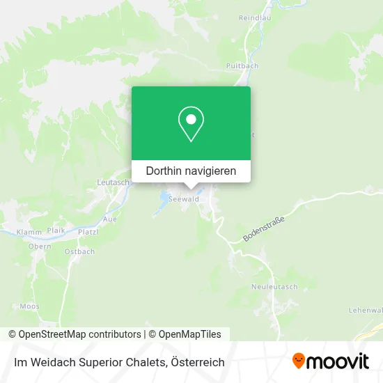 Im Weidach Superior Chalets Karte