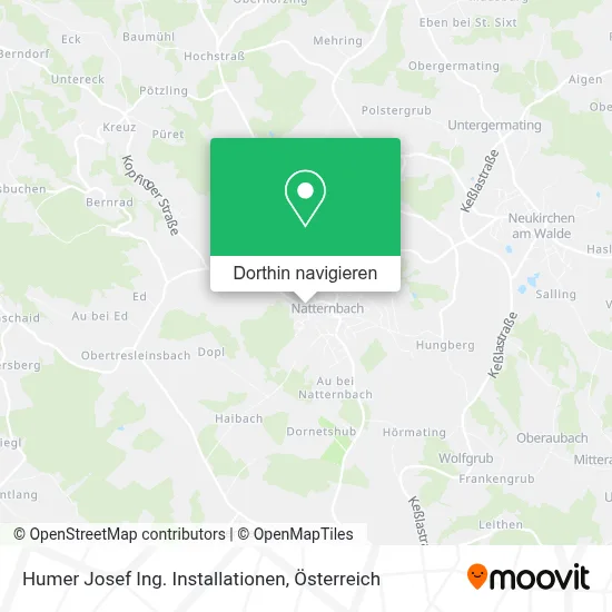 Humer Josef Ing. Installationen Karte