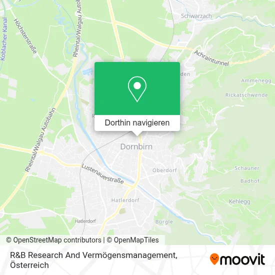R&B Research And Vermögensmanagement Karte