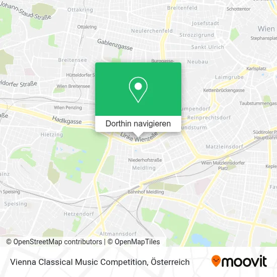 Vienna Classical Music Competition Karte