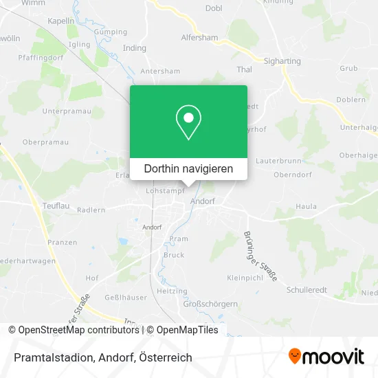 Pramtalstadion, Andorf Karte