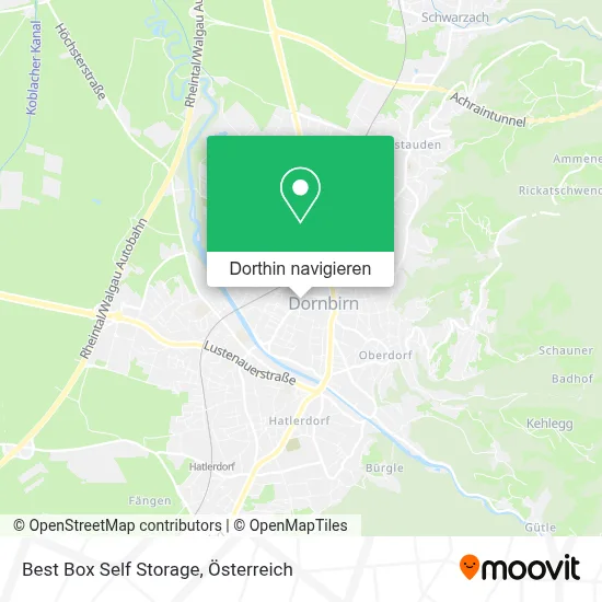 Best Box Self Storage Karte