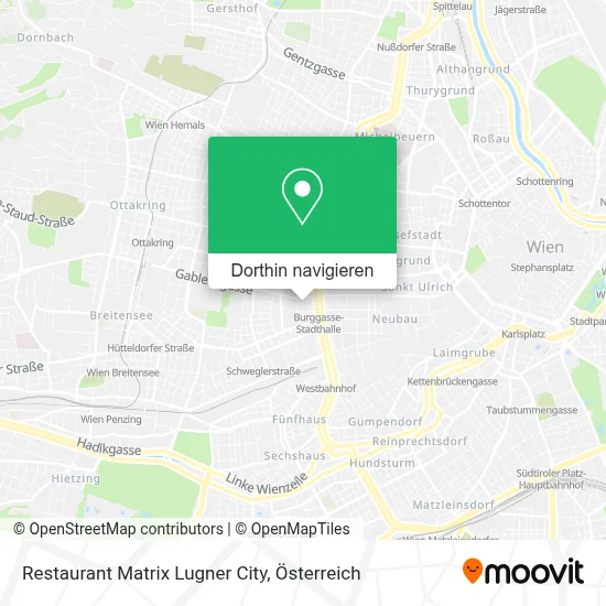 Restaurant Matrix Lugner City Karte