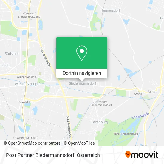 Post Partner Biedermannsdorf Karte