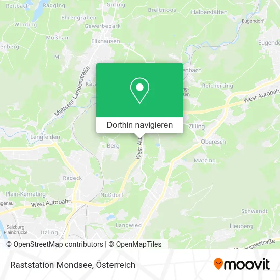 Raststation Mondsee Karte