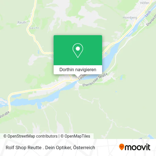 Rolf Shop Reutte . Dein Optiker Karte