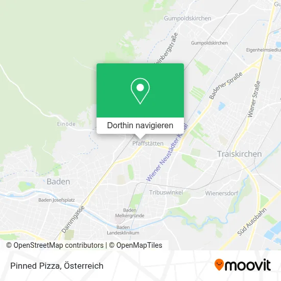 Pinned Pizza Karte