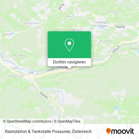 Raststation & Tankstelle Posauner Karte