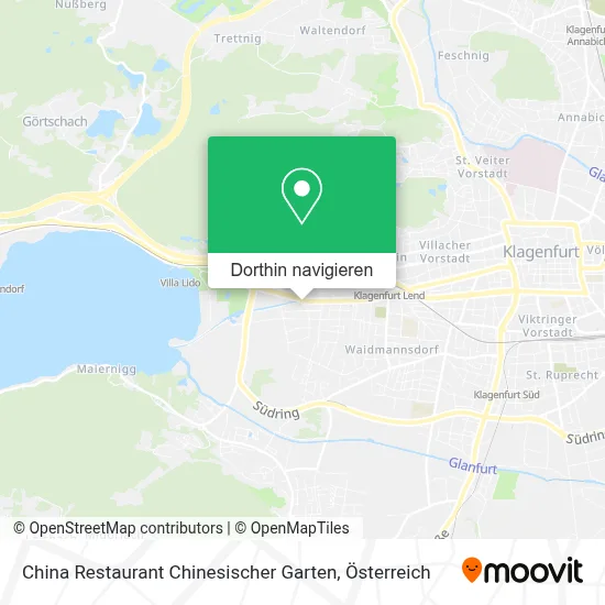 China Restaurant Chinesischer Garten Karte