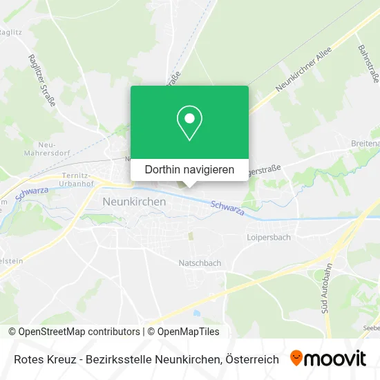 Rotes Kreuz - Bezirksstelle Neunkirchen Karte