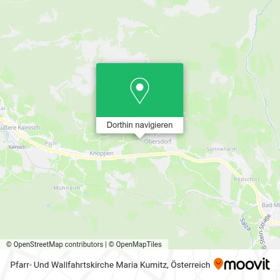 Pfarr- Und Wallfahrtskirche Maria Kumitz Karte