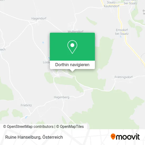 Ruine Hanselburg Karte