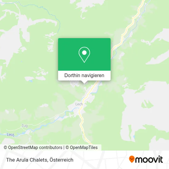 The Arula Chalets Karte