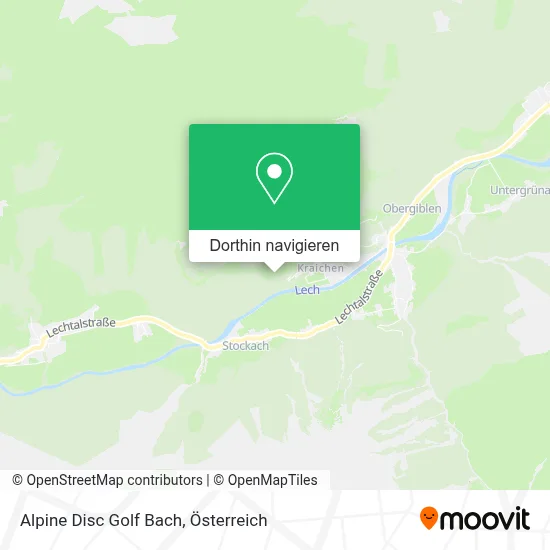 Alpine Disc Golf Bach Karte