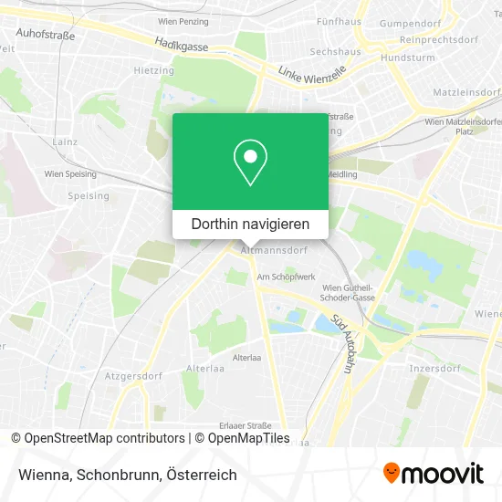 Wienna, Schonbrunn Karte
