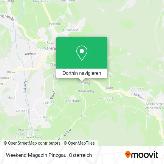 Weekend Magazin Pinzgau Karte
