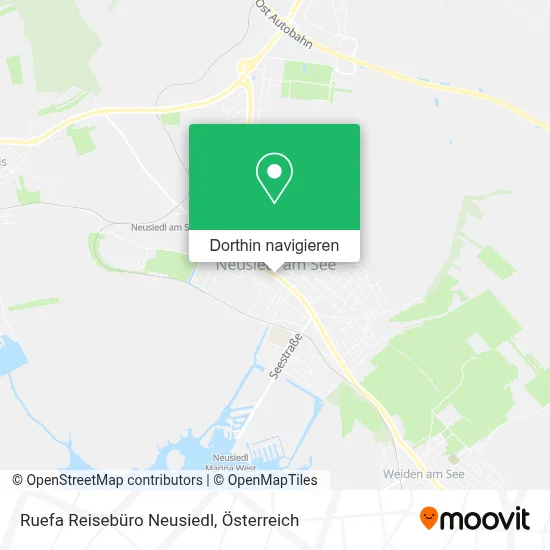 Ruefa Reisebüro Neusiedl Karte
