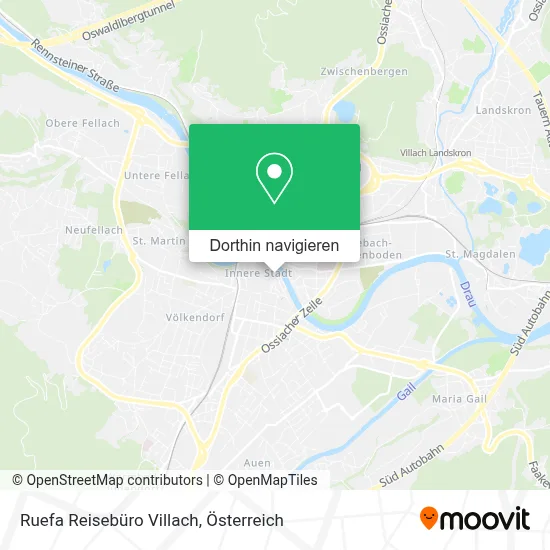 Ruefa Reisebüro Villach Karte