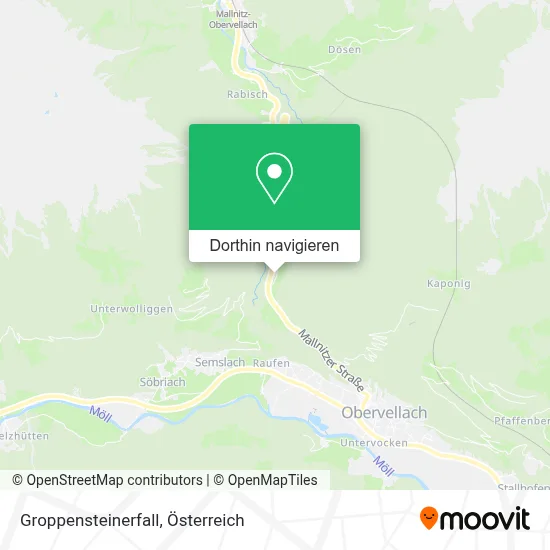Groppensteinerfall Karte