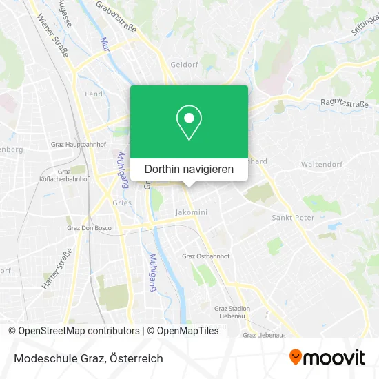 Modeschule Graz Karte