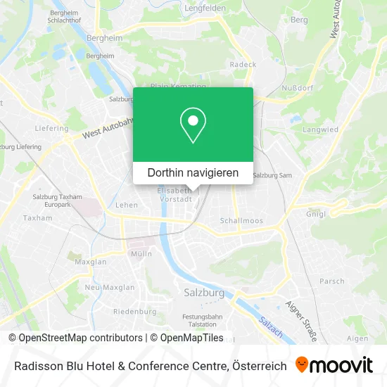 Radisson Blu Hotel & Conference Centre Karte