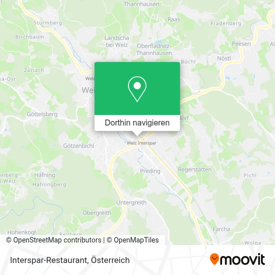 Interspar-Restaurant Karte