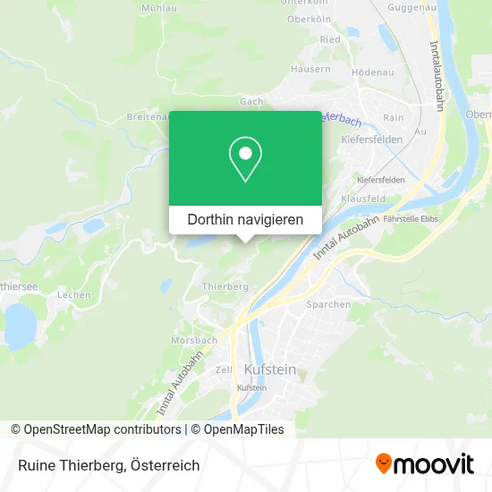 Ruine Thierberg Karte
