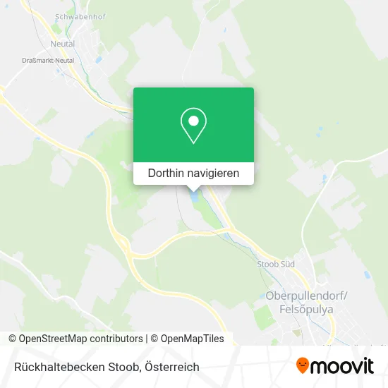 Rückhaltebecken Stoob Karte