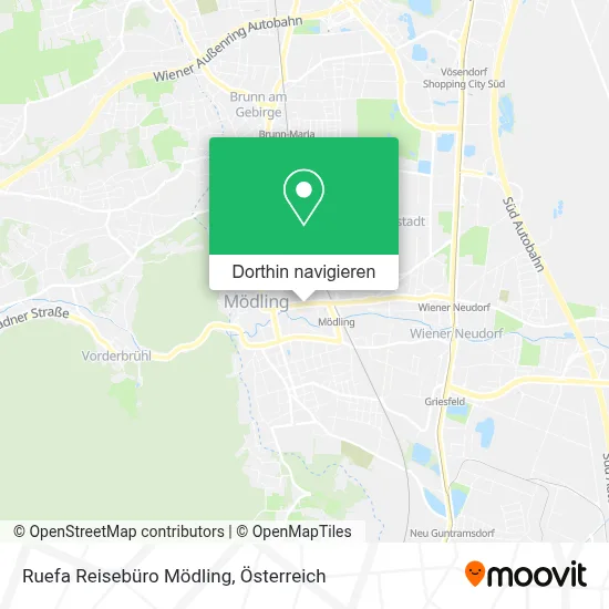 Ruefa Reisebüro Mödling Karte