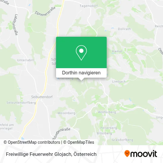 Freiwillige Feuerwehr Glojach Karte