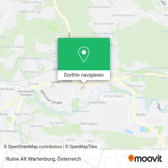 Ruine Alt Wartenburg Karte