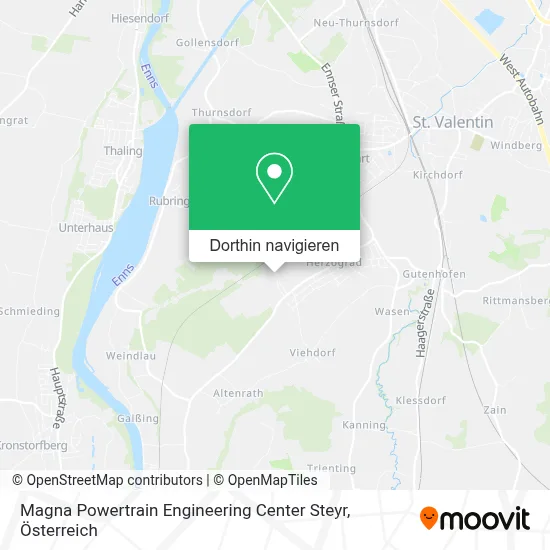 Magna Powertrain Engineering Center Steyr Karte