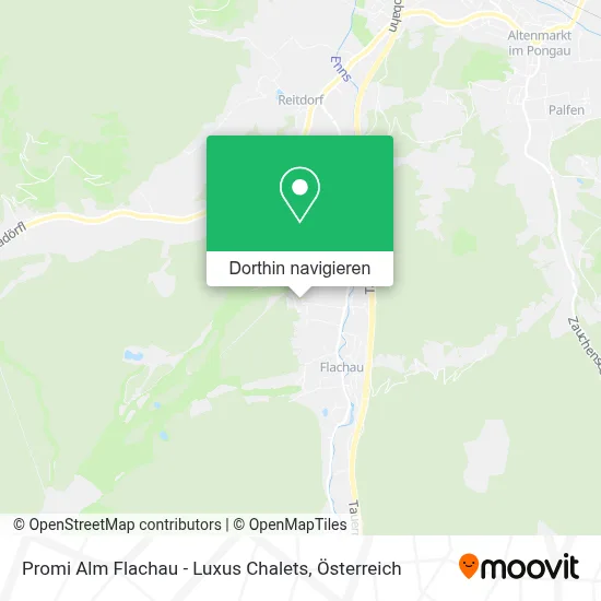 Promi Alm Flachau - Luxus Chalets Karte